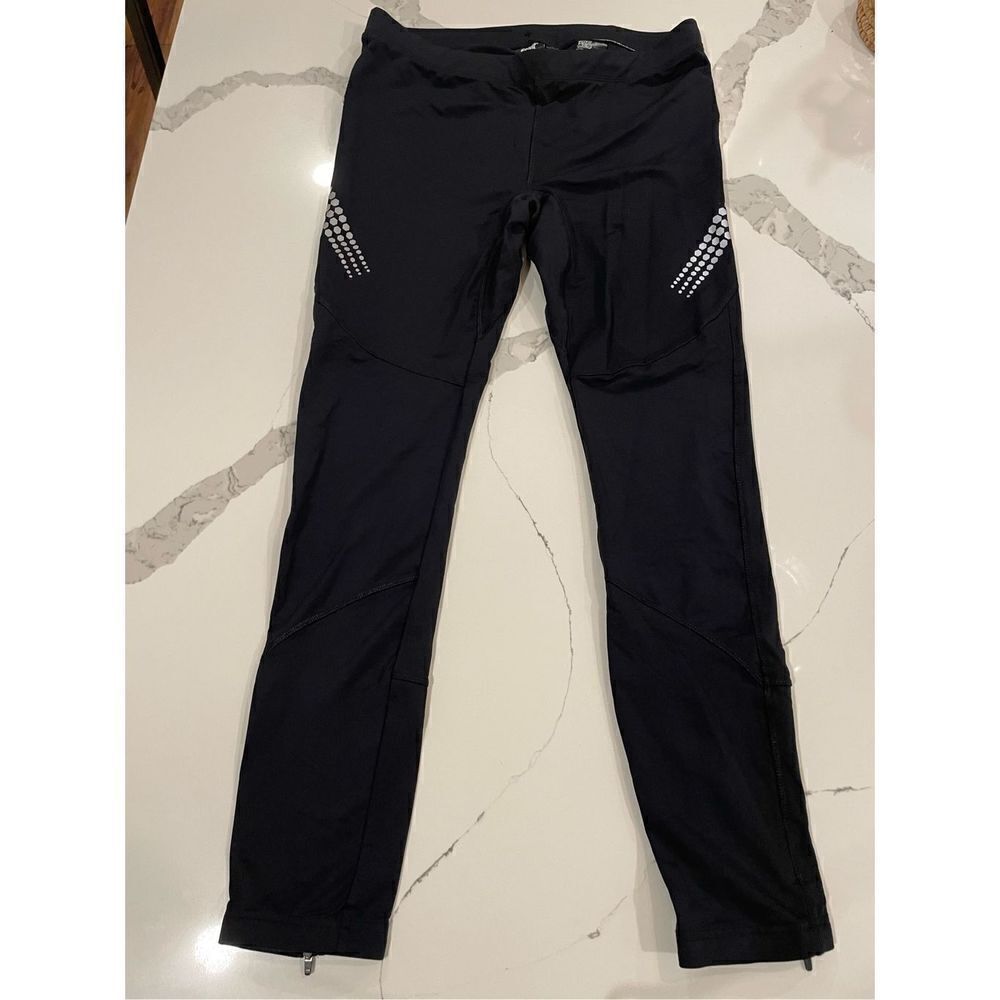 Crivit Pro Mens Performance Cycling Compression Leggings Black Sz L